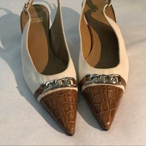 Stuart Weitzman Kitten Heel Slingbacks